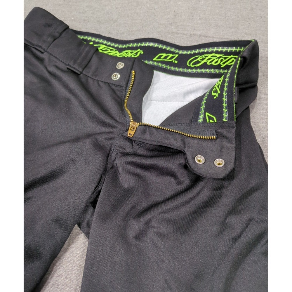 Worth Women Fastpitch‎ Experts Softball PRO-DRI Pants Black Pockets Zip Fly Snap